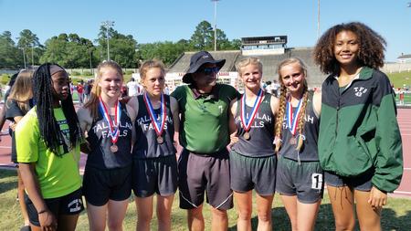 Varsity girls track and field team shines at state meet