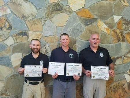 Security department personnel attend training